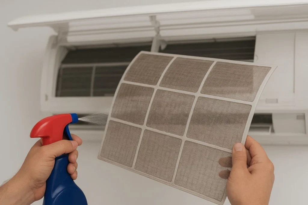 How to clean aircond filter guide
