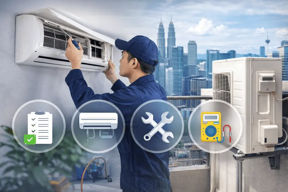 professional aircond installation kl living room