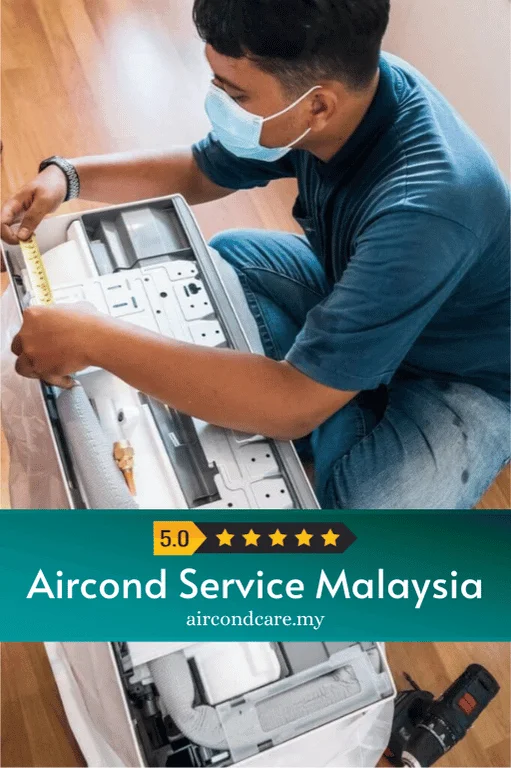 Aircond installation KL technician installing indoor unit
