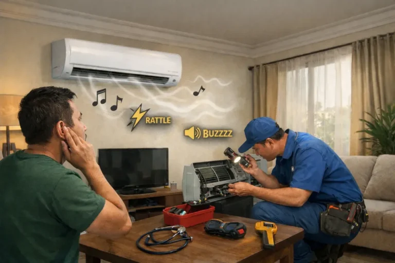 Aircond making strange noises - diagnostic guide for Malaysian homeowners - what buzzing, clicking and screeching sounds mean